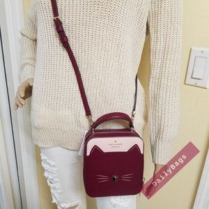 NWT KATE SPADE DAISY CROSSBODY MEOW PINK MULTI WKR00600 NOVELTY 100% AUTHENTIC
